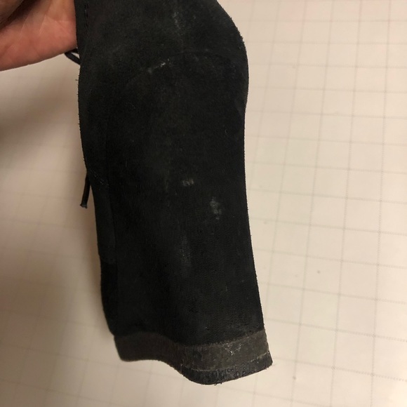 Nine West suede black very comfortable wedge boots with laces - Picture 8 of 17
